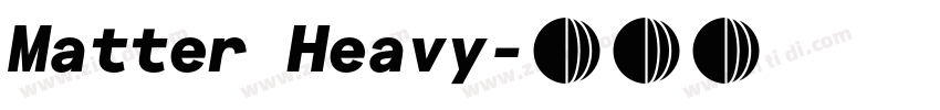 Matter Heavy字体转换